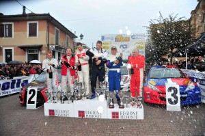 Podio assoluto 20 rally Bagnolo 2013 foto Magnano(1)