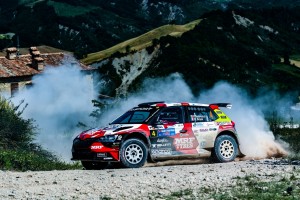 Paolo Andreucci e Rudy Briani su Skoda Fabia Rally2 al San Marino Rally - Foto Mario Leonelli_9